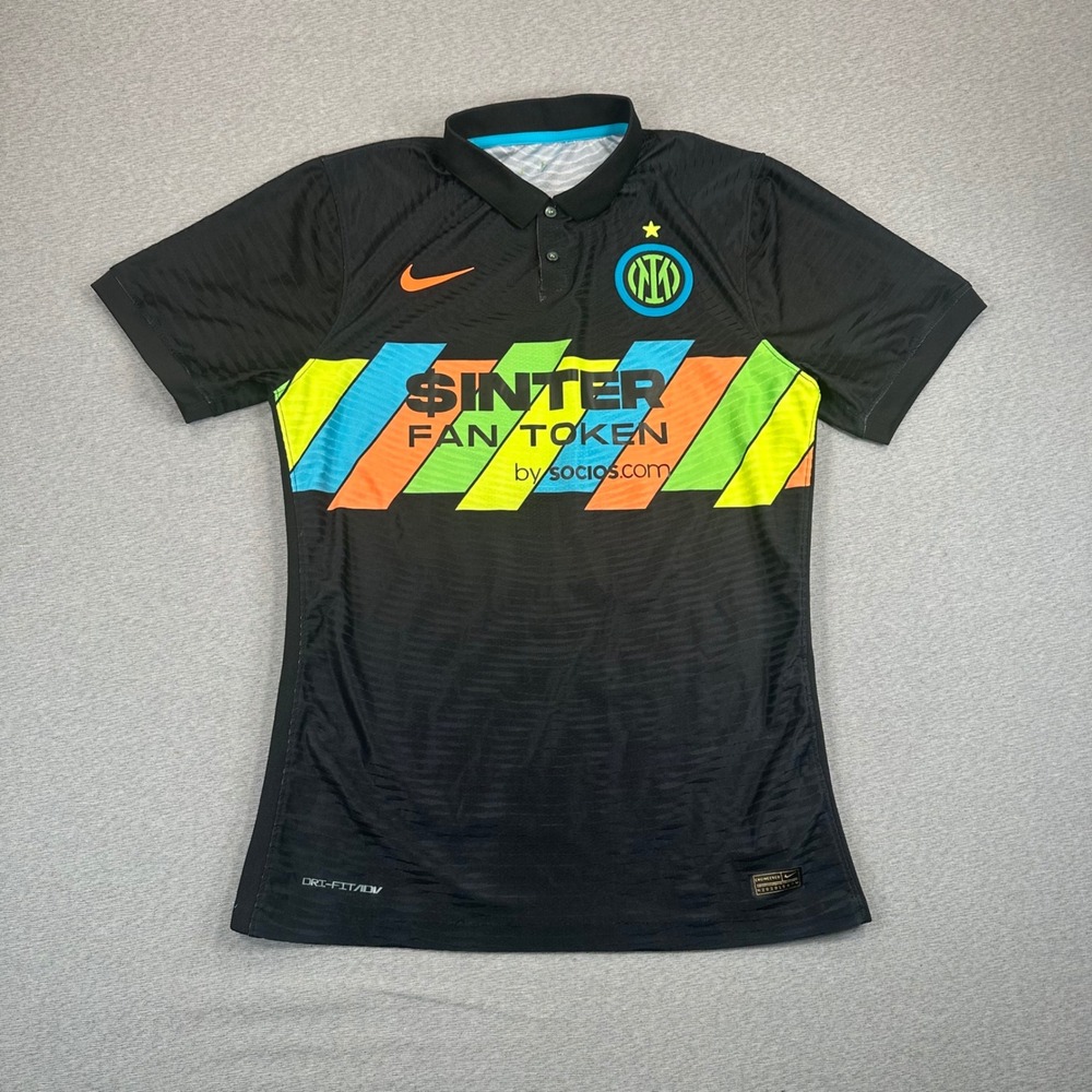 Nike ADV Inter Milan 2021-22 Third Jersey Womens XL Black Multi Color Dri-FIT - Picture 3 of 14